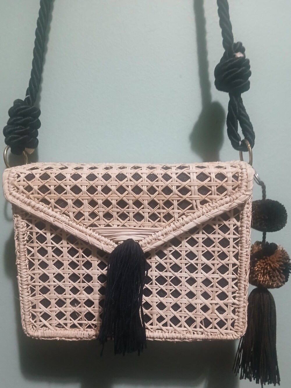 EUC Woven Palm Shoulder Bag